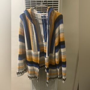 Ellison Striped Hooded Cardigan S